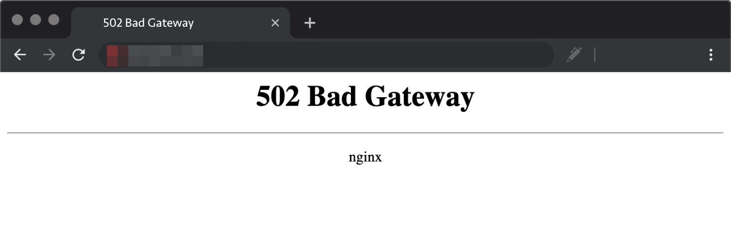 arreglar el error 502 Bad Gateway
