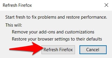 Actualice el botón de control de Firefox