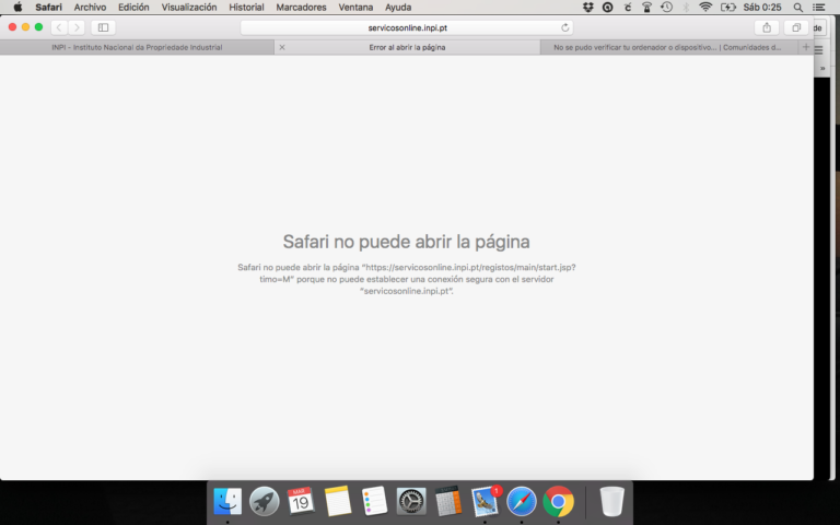 error safari no puede abrir la pagina