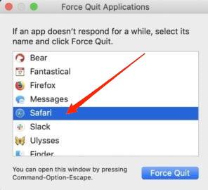 Forzar la salida de la ventana de la aplicación si está usando mucha memoria en Safari